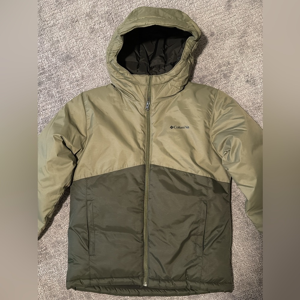 Columbia Two-Tone Green Hooded Jacket